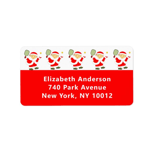 Pickleball Jul-Helgdag Adressetikett (Framsidan)