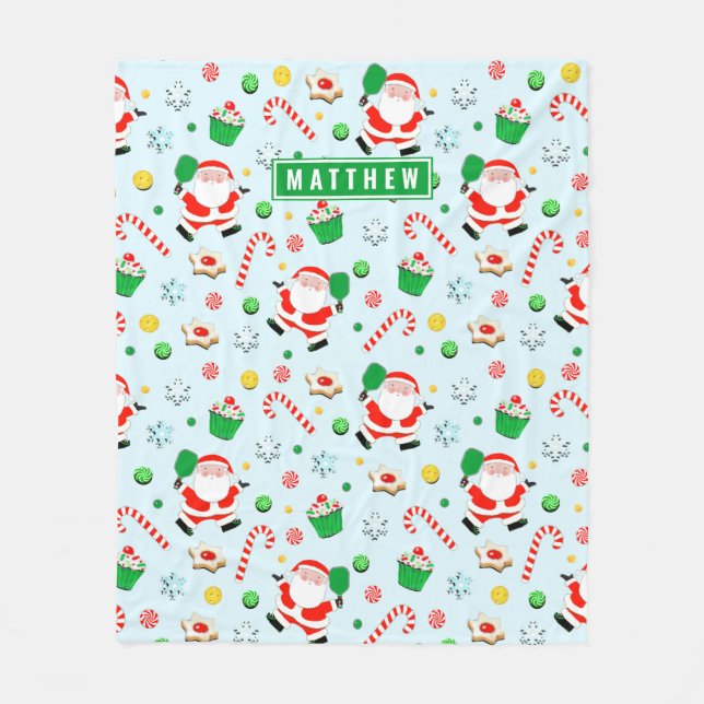 Pickleball Jul-Helgdag Fleecefilt (Framsidan)