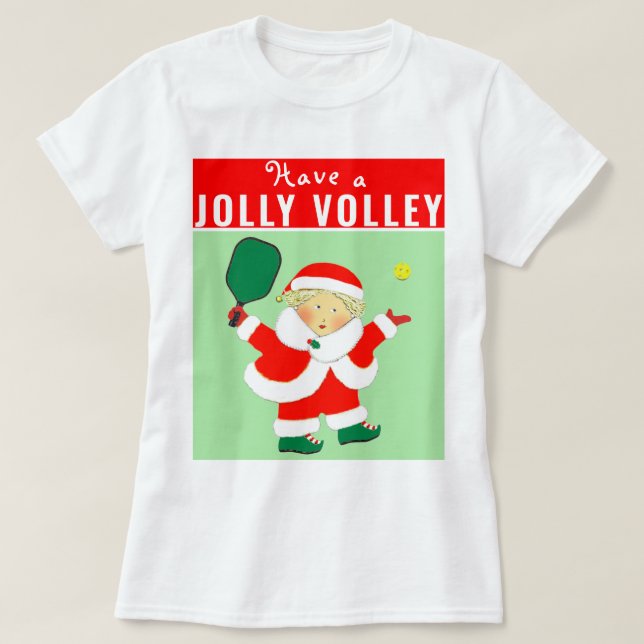 Pickleball jul-Helgdag T-Shirt (Design framsida)