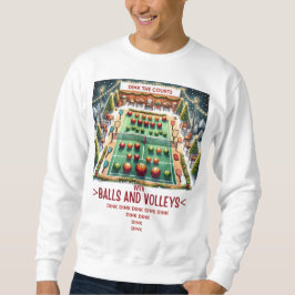 Pickleball-jul, jättegod julsötare lång ärmad tröja