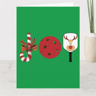 Pickleball jul Joy, Candy cane, Reindeer Kort