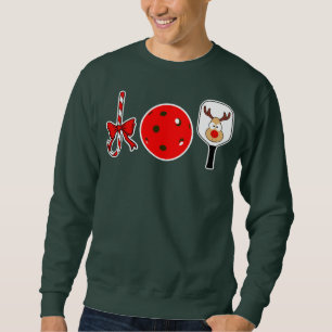 Pickleball jul Joy Candy cane Reindeer Lång Ärmad Tröja