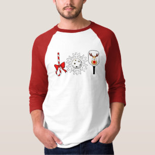 Pickleball jul Joy Candy cane Snowball Hjort T Shirt