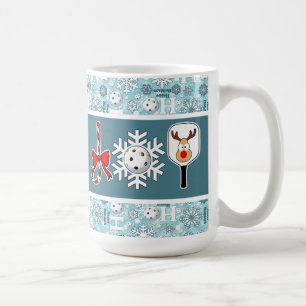 Pickleball jul Joy Santa Ho Ho Ho Snowbollar Kaffemugg