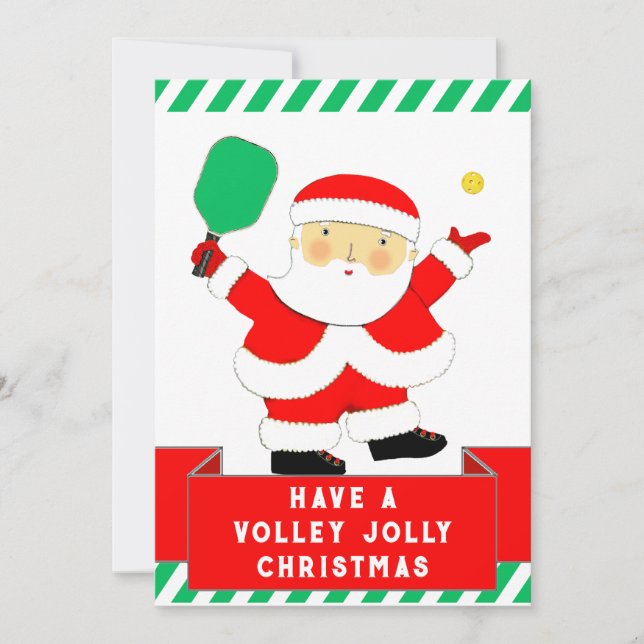 Pickleball-jul Julkort (Framsida)