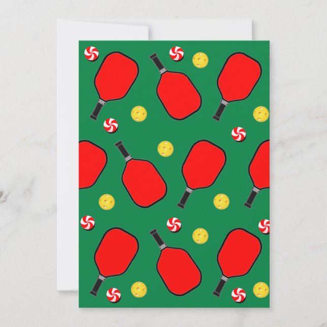 Pickleball-jul Julkort (Framsida)