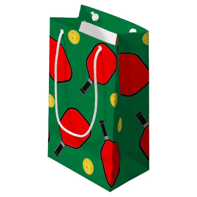 Pickleball jul liten presentpåse (Framsidan Vinklad)