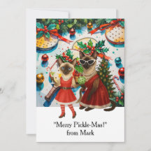 PICKLEBALL Jul med texten "Merry Pickle-Mas!"