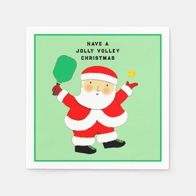 Pickleball jul Party Pappersservett (Framsidan)