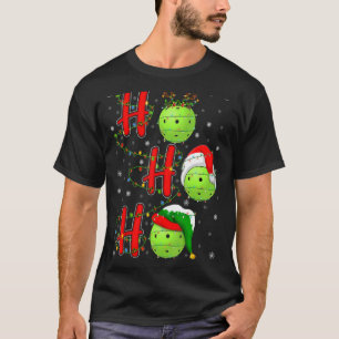 Pickleball jul Santa Hat Helgdag Ho Ho Ho T Shirt