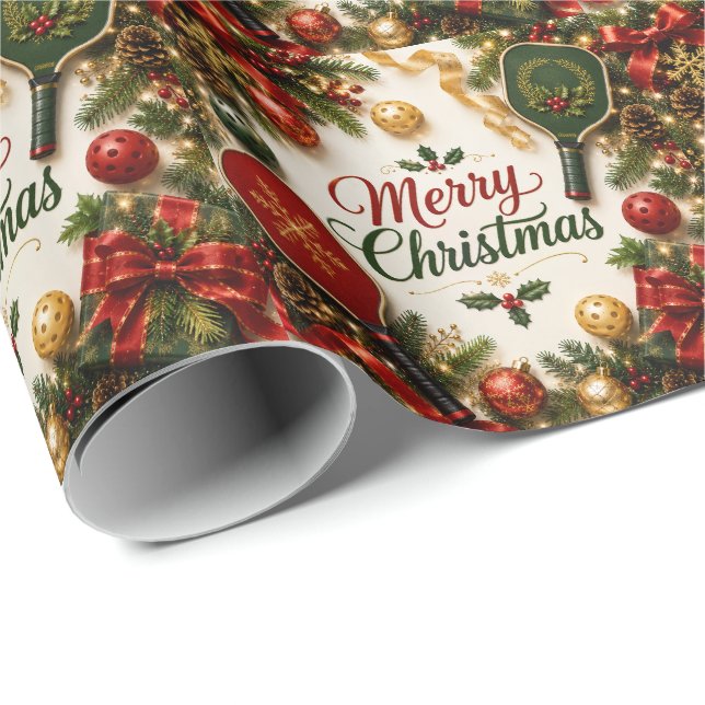 Pickleball jul tema presentpapper (Rullad Hörn)