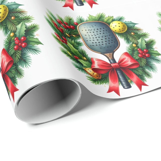 Pickleball jul tema presentpapper (Rullad Hörn)
