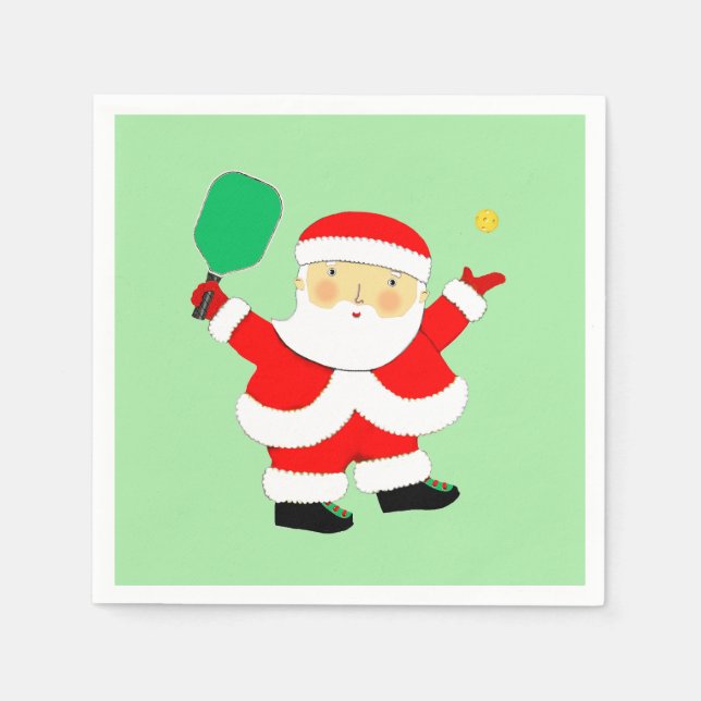 Pickleball-julets Julfest Pappersservett (Framsidan)