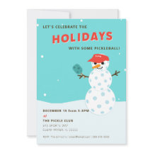 Pickleball Julfest Humous Snögubbe