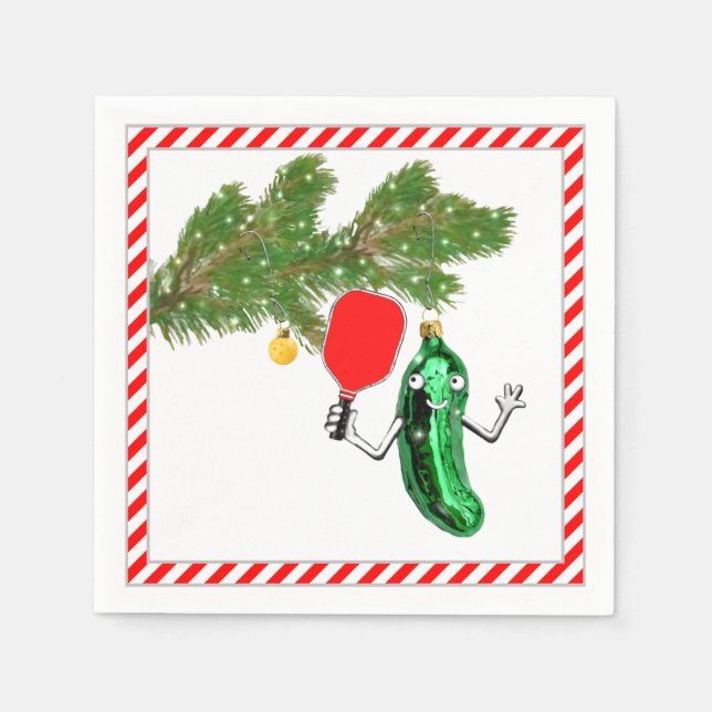 Pickleball Julfirande Party Pappersservett (Framsidan)