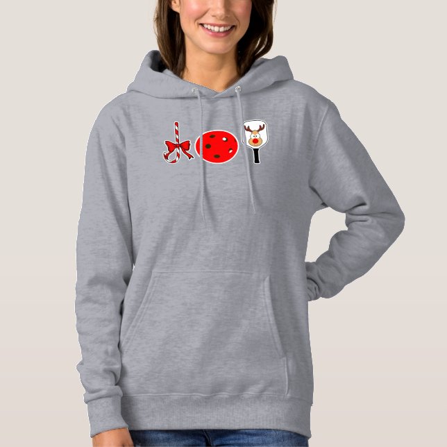 Pickleball Julglädje Karamellpinne Renar T Shirt (Framsida)