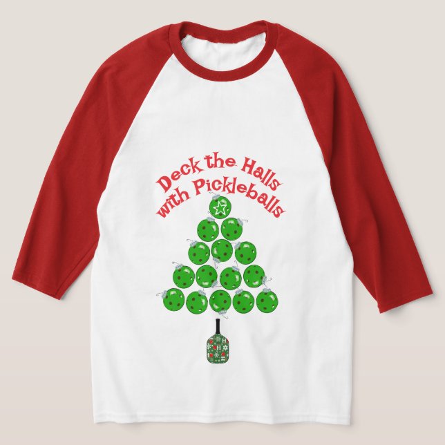 Pickleball Julgran Dekla Halls T Shirt (Laydown)