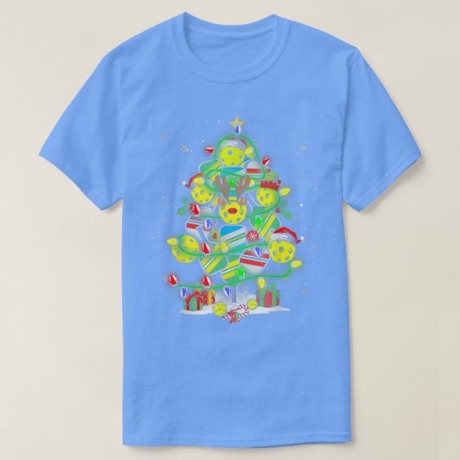 Pickleball Julgran Santa Pickleball Ornamen T Shirt (Design framsida)