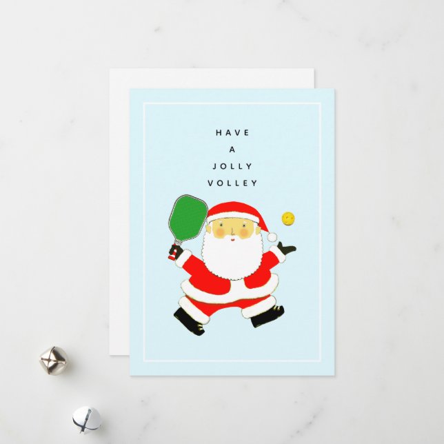 Pickleball julklapp - Helgdag-kort Julkort (Fram/Back In Situ)