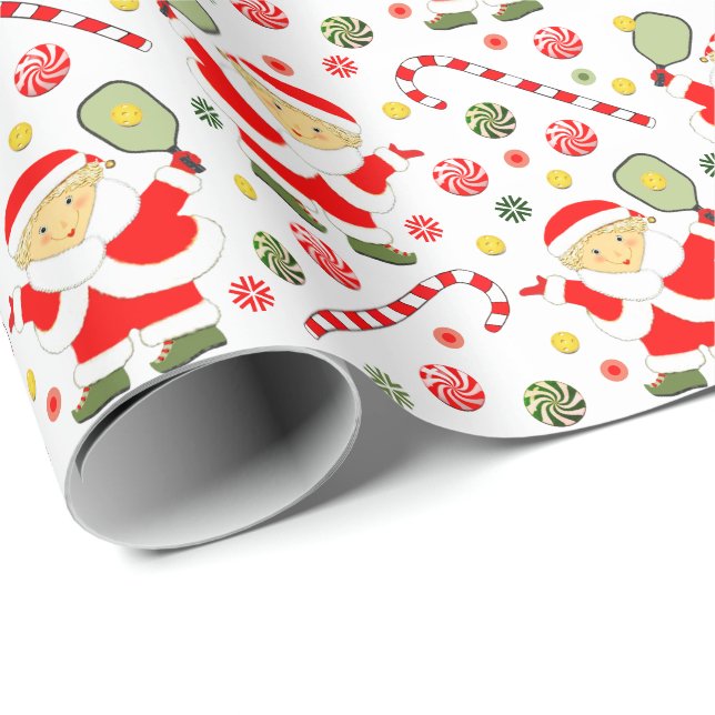 Pickleball julklappsinslagningspapper presentpapper (Rullad Hörn)