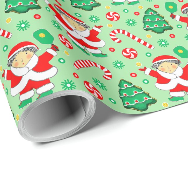 Pickleball julklappsinslagningspapper presentpapper (Rullad Hörn)