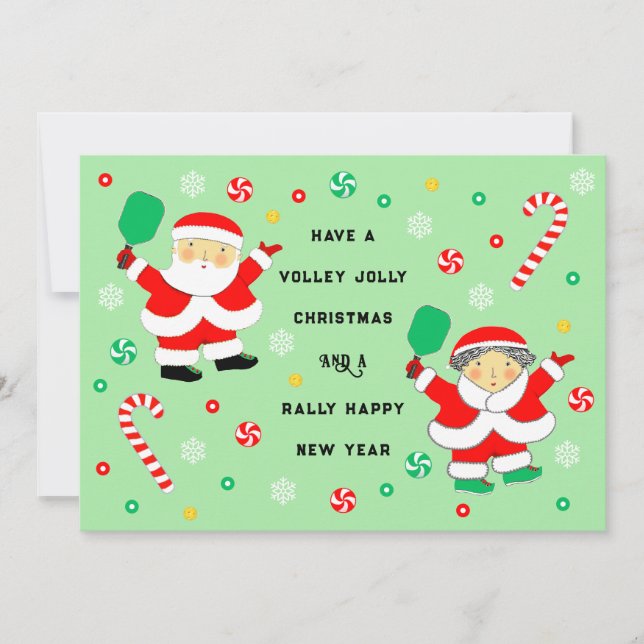 Pickleball-julkort Julkort (Framsida)