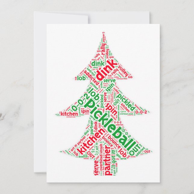 Pickleball-julkort Julkort (Framsida)