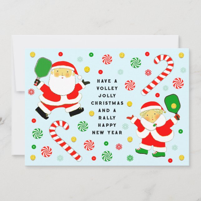 Pickleball-julkort Julkort (Framsida)