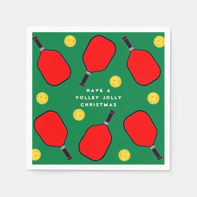 Pickleball-julparty Pappersservett (Framsidan)