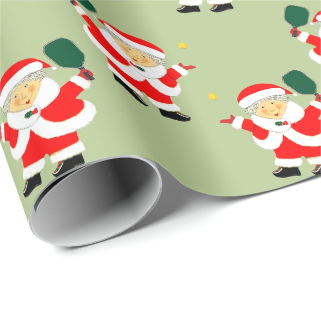 Pickleball julpresent presentpapper (Rullad Hörn)