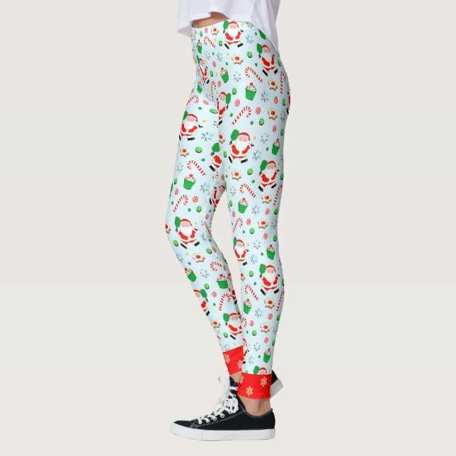 Pickleball julstrumpor leggings (Vänster)