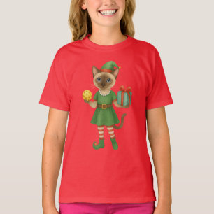 Pickleball-jultema för Cat Lovers T Shirt