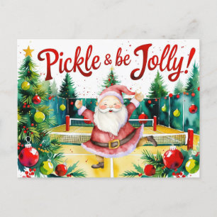 Pickleball-jultema med Jultomten Helg Vykort