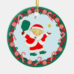 Pickleball-jultomte Julgransprydnad Keramik