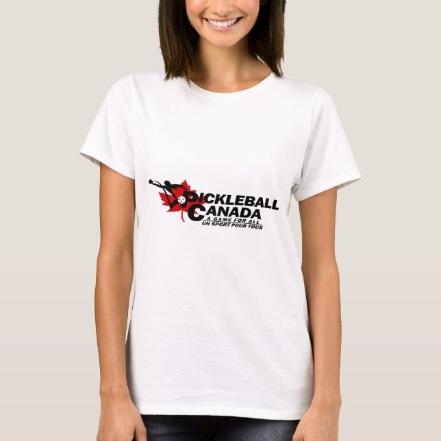 Pickleball Kanada organisationslogotyp Tee Shirt (Framsida)