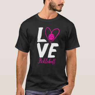 Pickleball Kärlek Heart Womens T Shirt