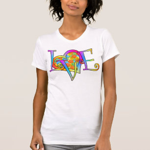 Pickleball Kärlek, Neon Heart-Fullt av Picklebolla T Shirt