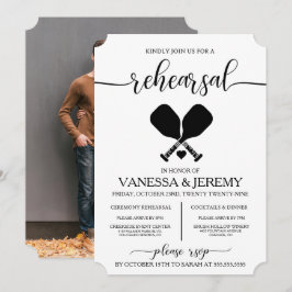 Pickleball Kärlek Rehearsal Middagsinbjudan Inbjudningar