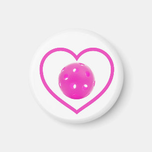 Pickleball kärlek rosa -pickle boll sport rosa magnet