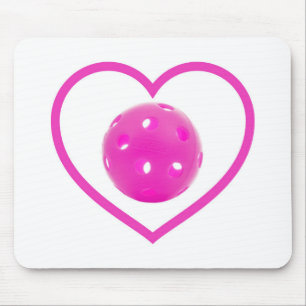 Pickleball kärlek rosa -pickle boll sport rosa musmatta
