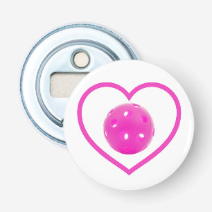 Pickleball kärlek rosa-väljaren boll sport-rosa flasköppnare