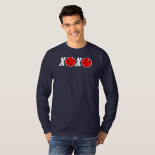 Pickleball Kärlek Valentine XOXO Red Picklebollar T Shirt