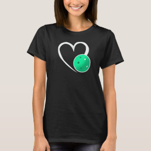 Pickleball Kärlek White Heart Turcos Pickleball T Shirt