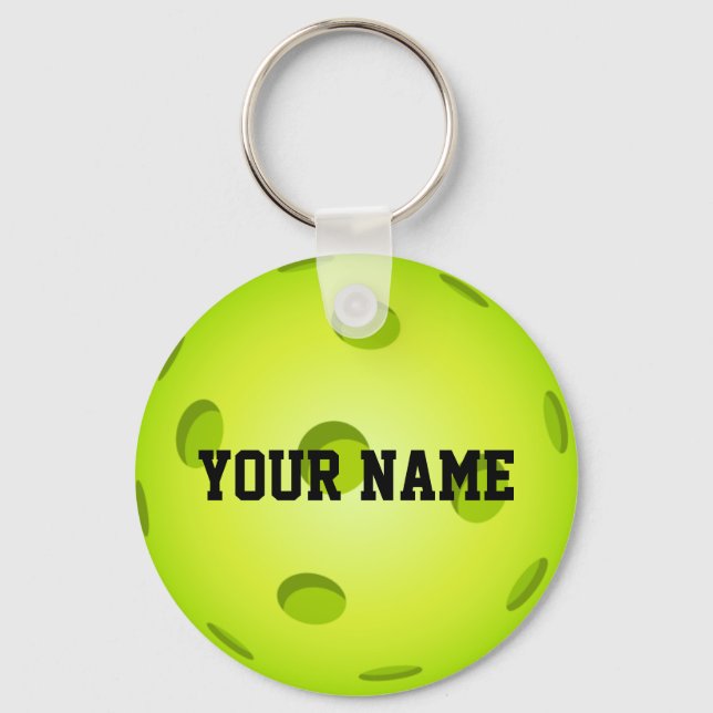 Pickleball Keychain - ANPASSAT NAMN Nyckelring (Framsida)