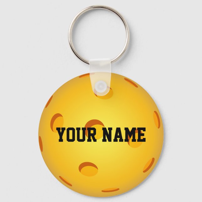 Pickleball Keychain - ANPASSAT NAMN Nyckelring (Framsida)