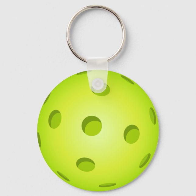 Pickleball Keychain - Grönt Nyckelring (Framsida)