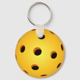Pickleball Keychain - Gult Nyckelring