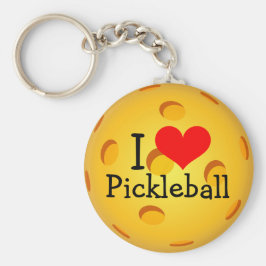 Pickleball Keychain - "I Kärlek Pickleball" Nyckelring