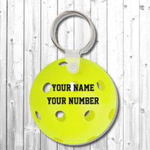 Pickleball Keychain ID-Märkre DITT NAMN OCH NUMMER