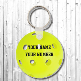 Pickleball Keychain ID-Märkre DITT NAMN OCH NUMMER Nyckelring